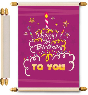 

Lolprint Birthday Scroll Greeting Card(Multicolor, Pack of 1)