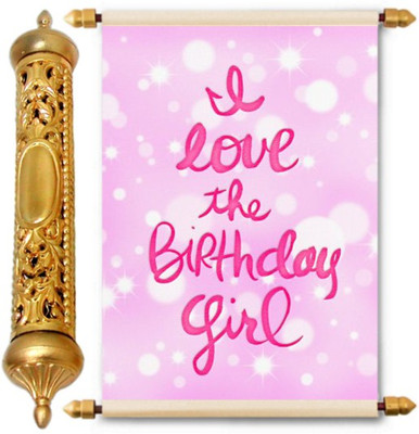 

Lolprint Gold Birthday Gift Scroll Greeting Card(Multicolor, Pack of 1)