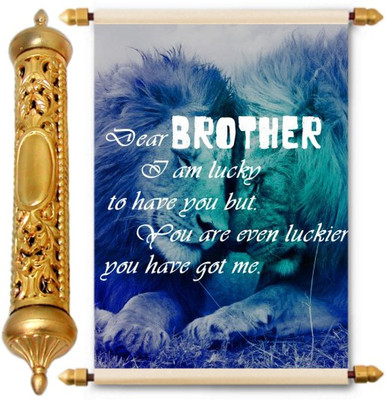 

Lolprint Gold Rakhi Gift Scroll Greeting Card(Multicolor, Pack of 1)