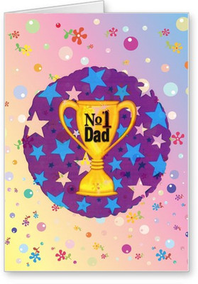 

Lolprint No. 1 DAD Trophy Fathers Day Greeting Card(Multicolor, Pack of 1)