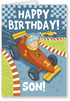 

Lolprint Happy Birthday Son Greeting Card(Multicolor, Pack of 1)