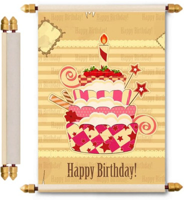 

Lolprint Birthday Scroll Greeting Card(Multicolor, Pack of 1)