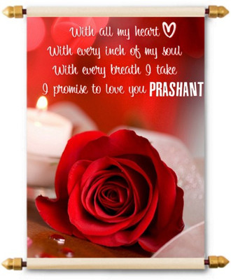 

Lolprint I Love You Prashant Scroll Greeting Card(Multicolor, Pack of 1)