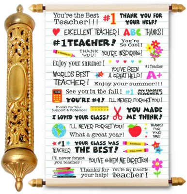 

Lolprint Gold Teachers Day Gift Scroll Greeting Card(Multicolor, Pack of 1)