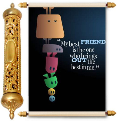

Lolprint Gold Friendship Day Gift Scroll Greeting Card(Multicolor, Pack of 1)