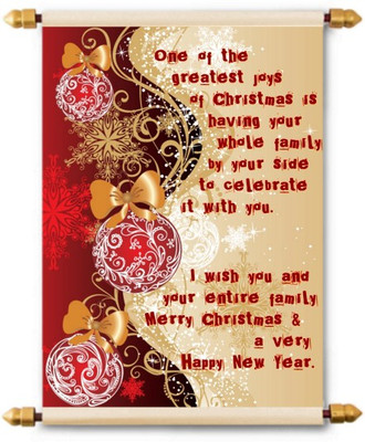 

Lolprint Christmas and New Year Scroll Greeting Card(Multicolor, Pack of 1)