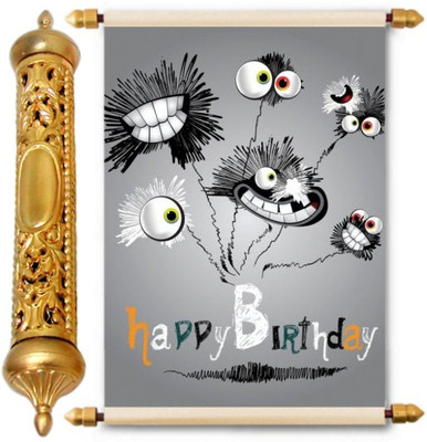 

Lolprint Gold Birthday Gift Scroll Greeting Card(Multicolor, Pack of 1)