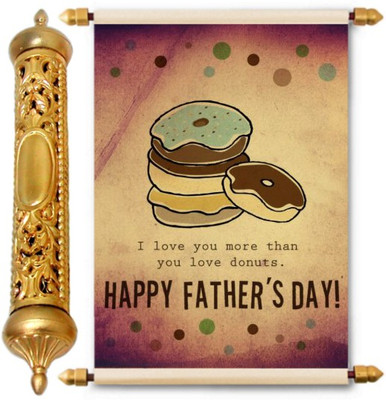 

Lolprint Gold Fathers Day Gift Scroll Greeting Card(Multicolor, Pack of 1)