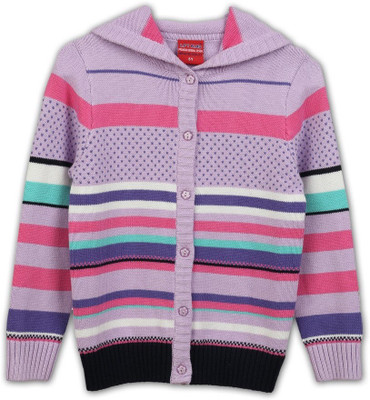 

Lilliput Girls Button Striped Cardigan, Purple light