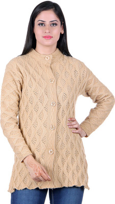 SatSun Women Button Solid Cardigan