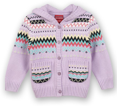 

Lilliput Baby Girls Button Self Design Cardigan, Purple
