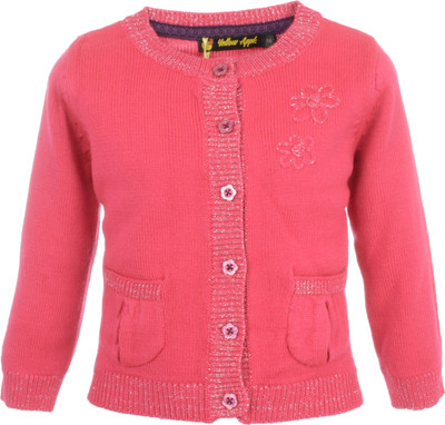 

Yellow Apple Baby Girls Button Solid Cardigan, Fuschia