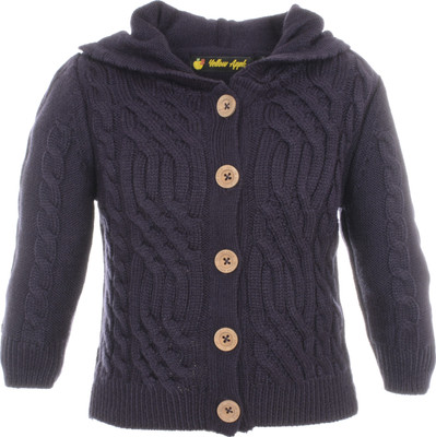 

Yellow Apple Baby Girls Button Self Design Cardigan, Purple