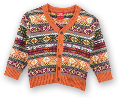 

Lilliput Baby Boys Button Self Design Cardigan, Orange