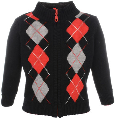 

Yellow Apple Baby Girls Zipper Solid Cardigan, Black
