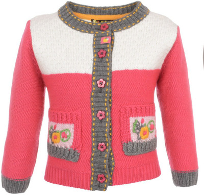 

Yellow Apple Baby Girls Button Cardigan, Fushia