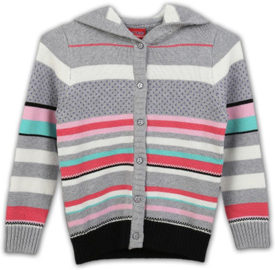 

Lilliput Girls Button Striped Cardigan, Grey light