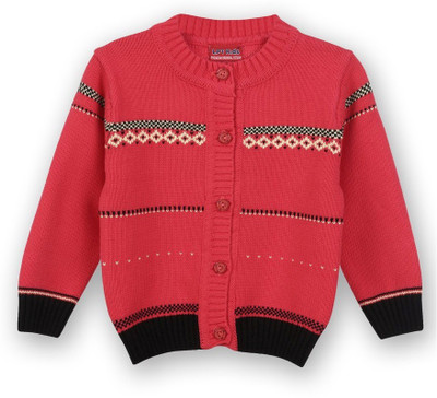 

Lilliput Baby Girls Button Self Design Cardigan, Pink dark