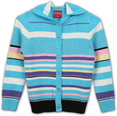 

Lilliput Girls Button Striped Cardigan, Blue turquoise
