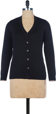 

Pazaro Women's Button Solid Cardigan, Black