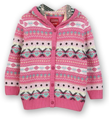 

Lilliput Baby Girls Button Self Design Cardigan, Pink dark