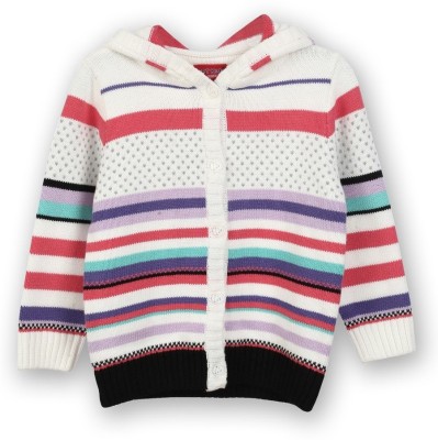 

Lilliput Baby Girls Button Striped Cardigan, White