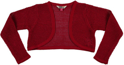 

People Baby Girls Button Printed Cardigan, Red