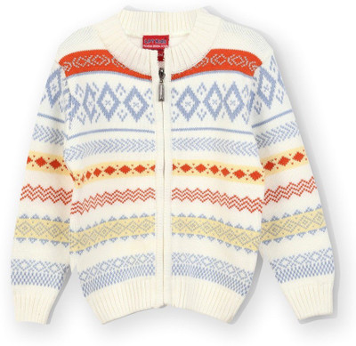 

Lilliput Baby Girls Zipper Self Design Cardigan, White optic