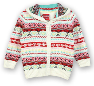 

Lilliput Baby Girls Button Self Design Cardigan, White