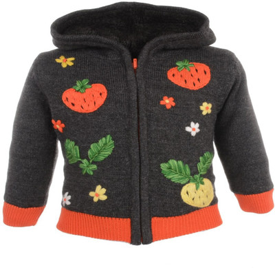 

Yellow Apple Baby Girls Zipper Cardigan, Charcoal