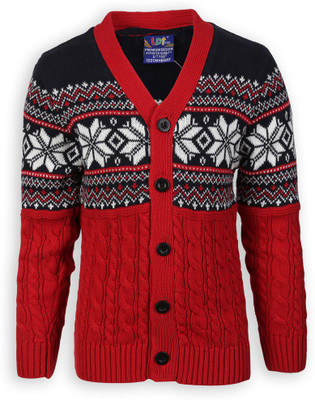 Lilliput Boy's Button Cardigan, Maroon