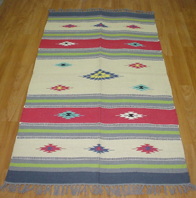 

Al Falah International Multicolor Cotton Area Rug(92 cm X 152 cm)