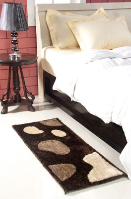 

MY HOUSE Brown Polyester Carpet(45 cm X 127 cm)