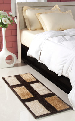 

MY HOUSE Brown Polyester Carpet(45 cm X 127 cm)