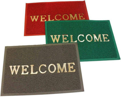 MN Decor Plastic Door Mat(Multicolor, Medium) at flipkart