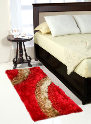 

MY HOUSE Red Polyester Carpet(56 cm X 145 cm)