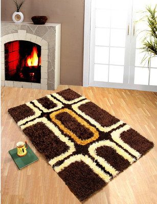 

MY HOUSE Brown Polyester Carpet(120 cm X 180 cm)