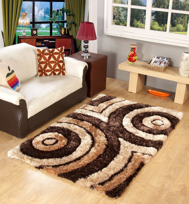 

MY HOUSE Brown Polyester Carpet(120 cm X 180 cm)