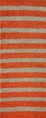

First Look Trend Orange, Beige Cotton, Wool Runner(60 cm X 135 cm), Beige;orange