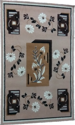 

First Look Trend Beige, Brown, White Cotton, Wool Carpet(90 cm X 150 cm)