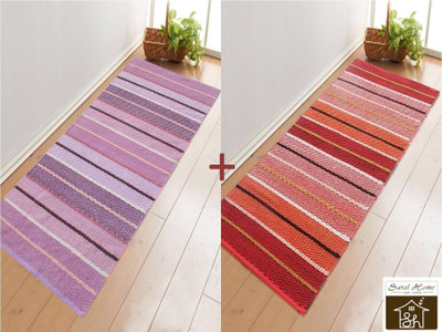 

Saral Home Pink Cotton Area Rug(70 cm X 180 cm)