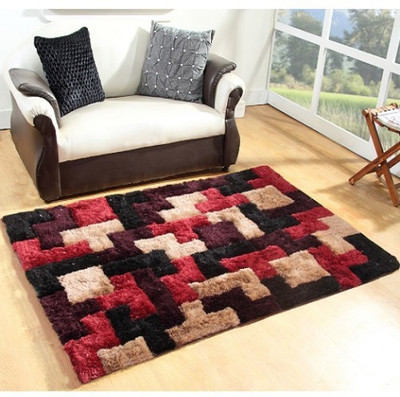 

Excel Bazaar Maroon Polyester Area Rug(120 cm X 180 cm)