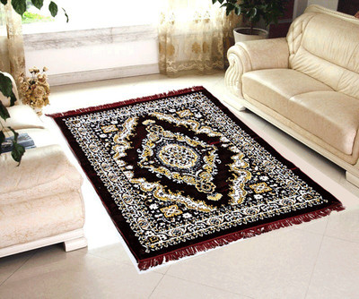 Superb Furnishings Maroon Velvet Carpet(122 cm X 183 cm)