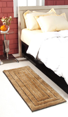 

MY HOUSE Gold Polyester Carpet(45 cm X 127 cm)