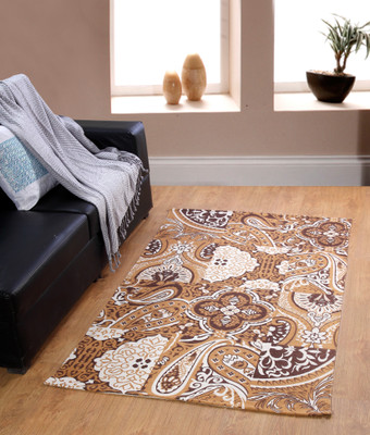 

MY HOUSE Brown Cotton Area Rug(120 cm X 180 cm)