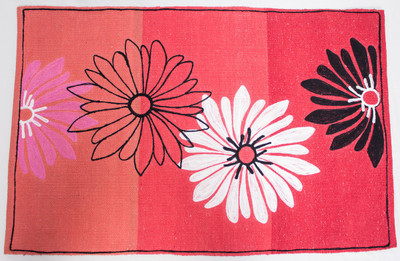 

Band Box Red Cotton Area Rug(76 cm X 50 cm)