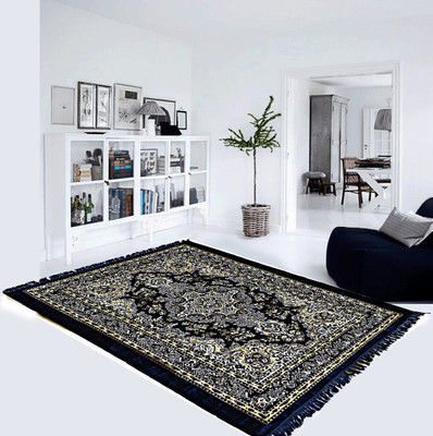 

Superb Furnishings Blue Cotton Polyester Blend Carpet(152 cm X 213 cm)