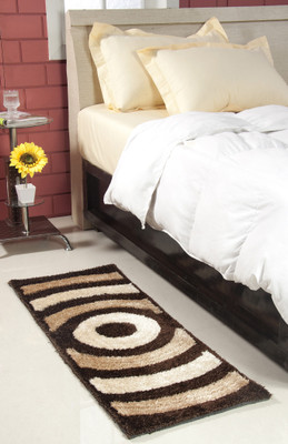

MY HOUSE Brown Polyester Carpet(45 cm X 127 cm)