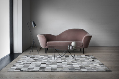 SWHF Grey Genuine Leather Carpet(150 cm X 90 cm)