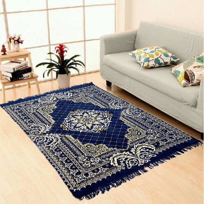

Superb Furnishings Multicolor, Blue Chenille Carpet(152 cm X 213 cm), Blue;multicolor